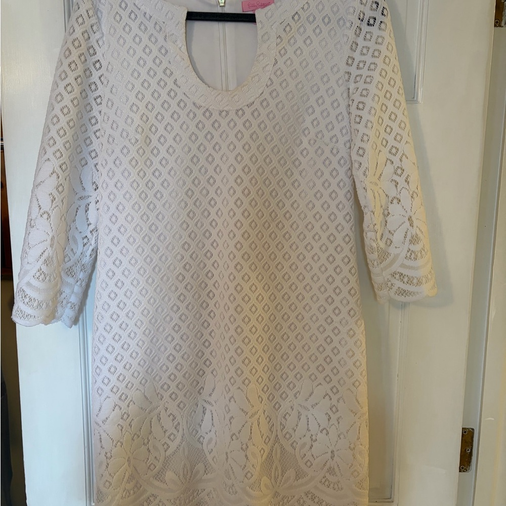 Lilly Pulitzer Ivory Crochet Shift Dress